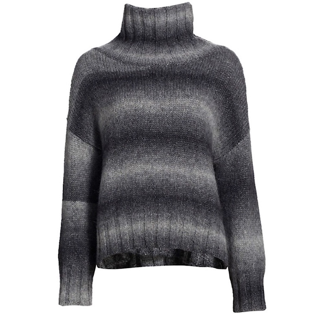 Piazza Sempione Gradient Angora Sweater in Grigio. Size Medium. NWOT